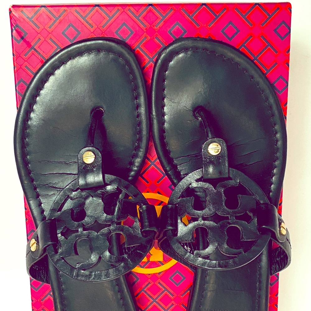 Tory Burch Miller Black Sandals, Size 6.5